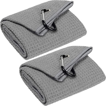 Microfiber Towel with Clip - Super Absorbent for Golf Fans - Ideal Gift for Men, Women, and Kids Pack golf towel- Qtyx1