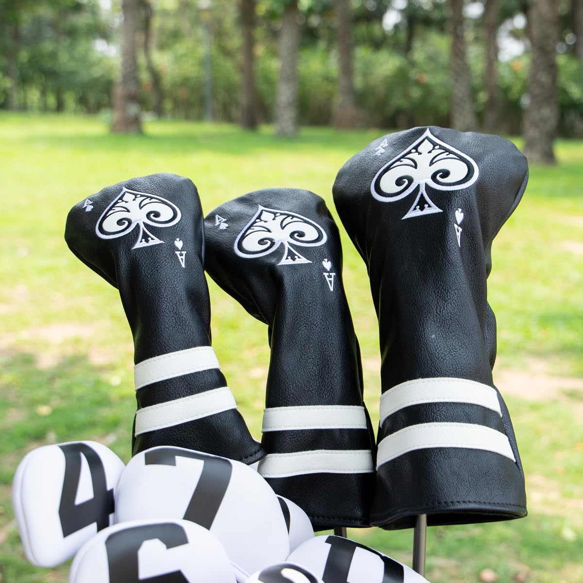 Ace of Spade Golf Club Headcovers (Driver, Wood, Hybrid)– Fun, Durable, & Stylish! 🍦🏌️‍♂️