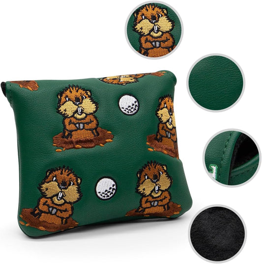 Premium Faux Leather Putter Cover (Capybara-Mallet) – Durable, soft, and stylish with magnetic closure for a secure fit. Protects your putter from dings and scratches