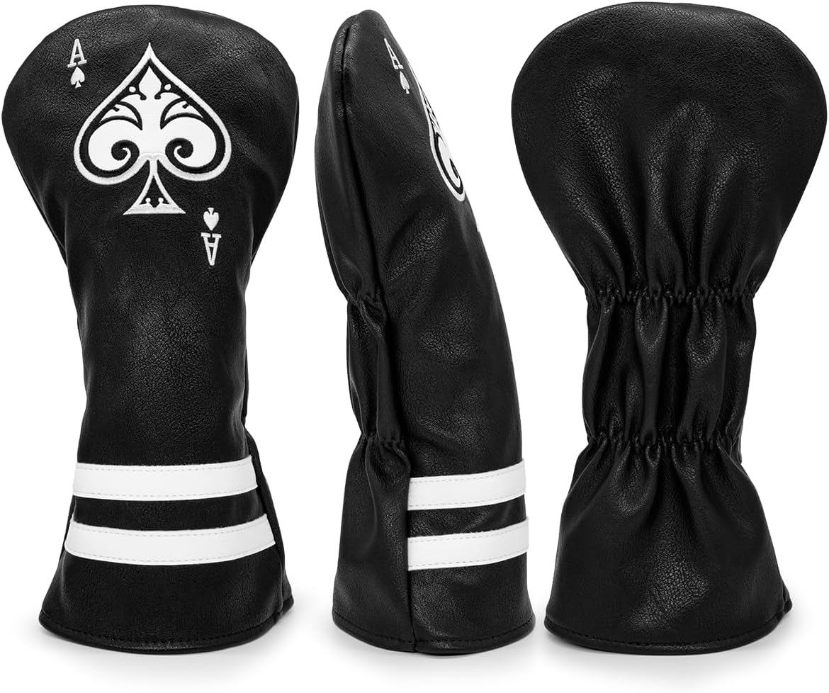 Ace of Spade Golf Club Headcovers (Driver, Wood, Hybrid)– Fun, Durable, & Stylish! 🍦🏌️‍♂️