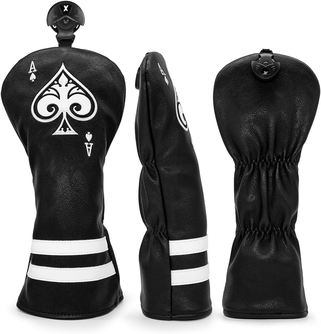 Ace of Spade Golf Club Headcovers (Driver, Wood, Hybrid)– Fun, Durable, & Stylish! 🍦🏌️‍♂️