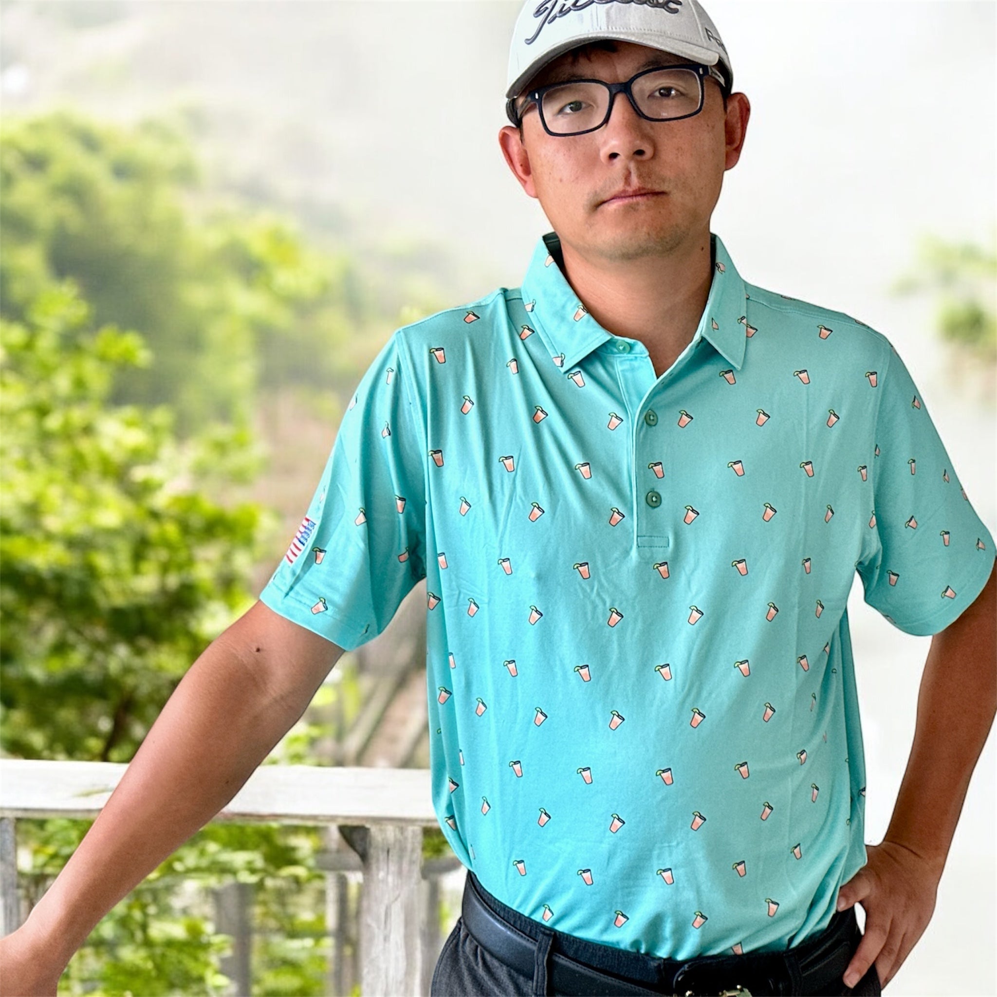 (Men) UniCaddie Ace Golf Polo – Crisp, Classic, Cool in Green!