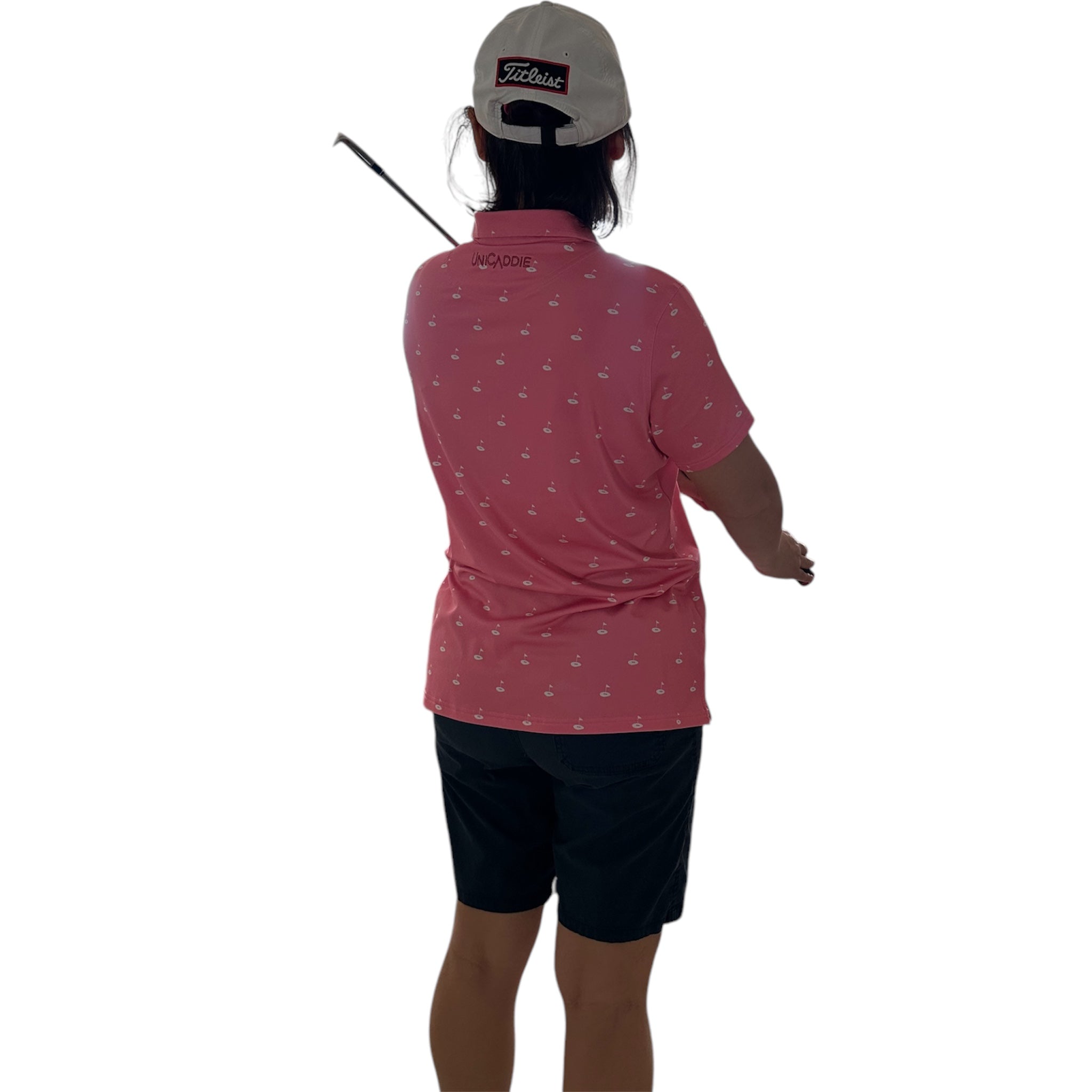 (Women) UniCaddie Ace Golf Polo – Crisp, Classic, Cool in Pink!