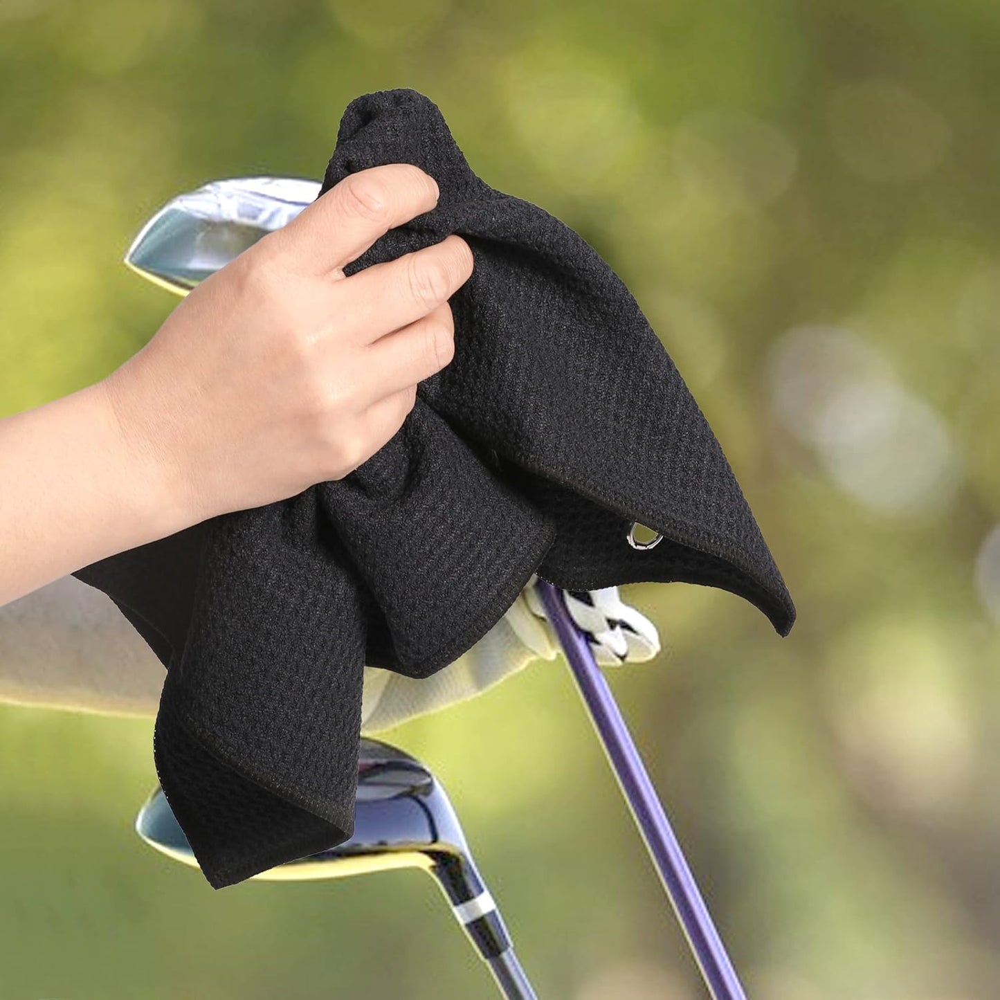 Microfiber Towel with Clip - Super Absorbent for Golf Fans - Ideal Gift for Men, Women, and Kids Pack golf towel- Qtyx1