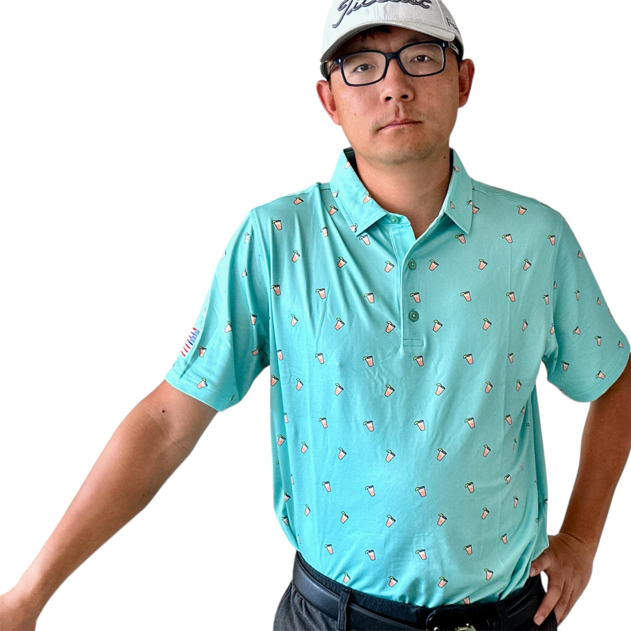(Men) UniCaddie Ace Golf Polo – Crisp, Classic, Cool in Green!