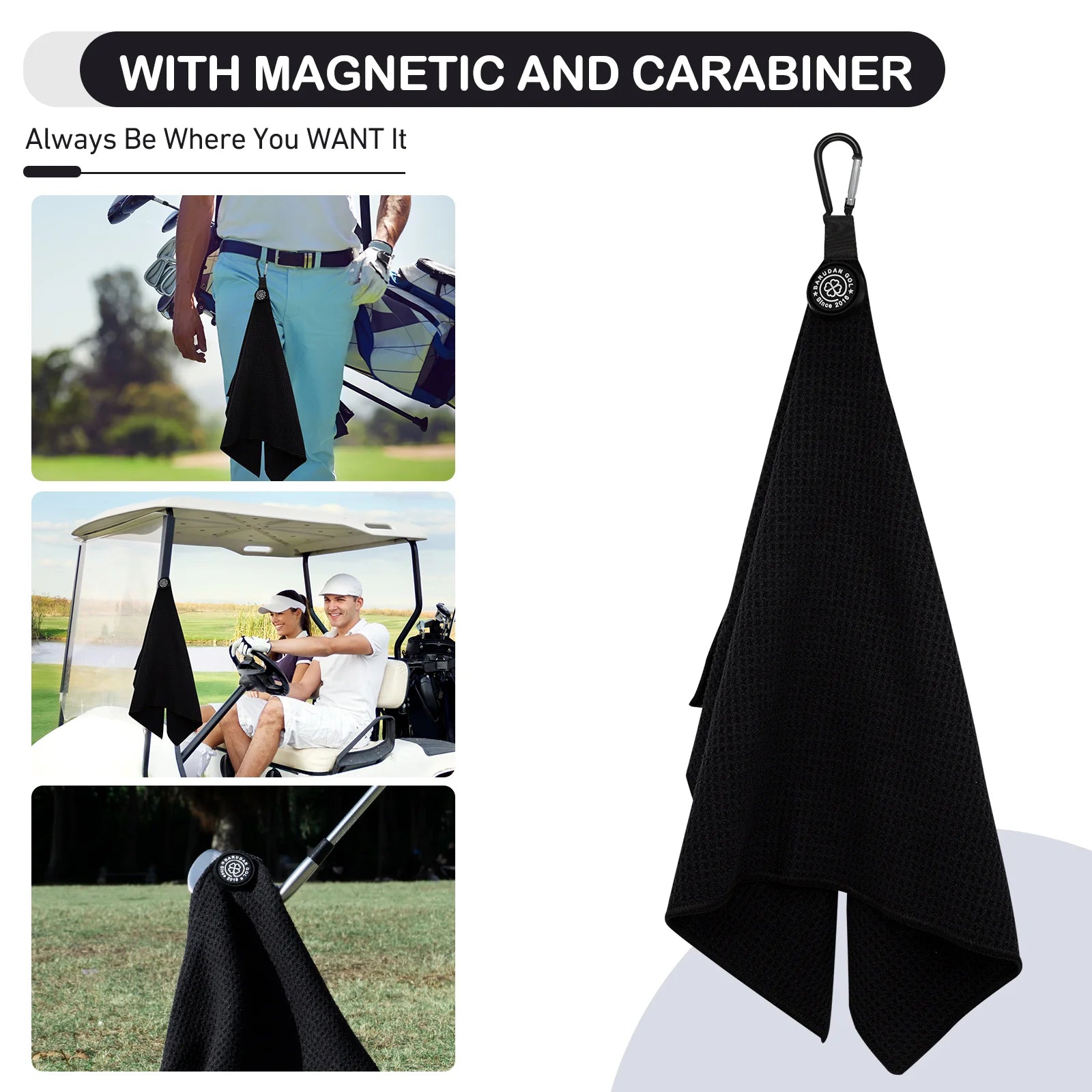 ⛳ Magnetic Microfiber Golf Towel – The Power of Clean & Convenience in One! 🎯💥
