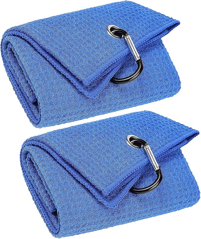 Microfiber Towel with Clip - Super Absorbent for Golf Fans - Ideal Gift for Men, Women, and Kids Pack golf towel- Qtyx1