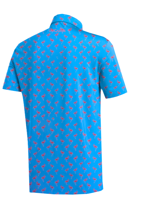 (Holiday 20%OFF) UniCaddie Premium Youth Unisex Golf Polo Shirts- Blue Flamingo