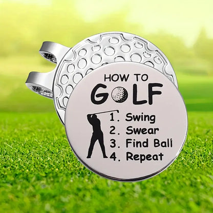 (How to Golf) Golf Ball Marker with High-Quality Magnetic Hat Clip – Durable, Strong Hold, and Easy Access on the Course