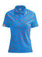 (Holiday 20%OFF) UniCaddie Premium Women's Golf Polo Shirts - Blue Flamingo