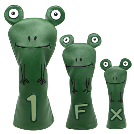 Golf Club Head Covers (Frog) – 4 options available. Premium driver, fairway wood, and hybrid covers for golfers. Durable and stylish