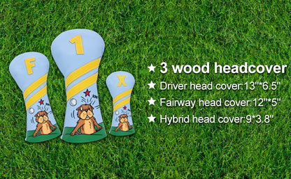 **New Release** Golf Club Head Covers (Bonk!) – 4 options available. Premium driver, fairway wood, and hybrid covers for golfers. Durable and stylish