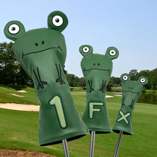 Golf Club Head Covers (Frog) – 4 options available. Premium driver, fairway wood, and hybrid covers for golfers. Durable and stylish