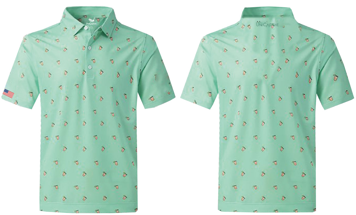 (Men) UniCaddie Ace Golf Polo – Crisp, Classic, Cool in Green!