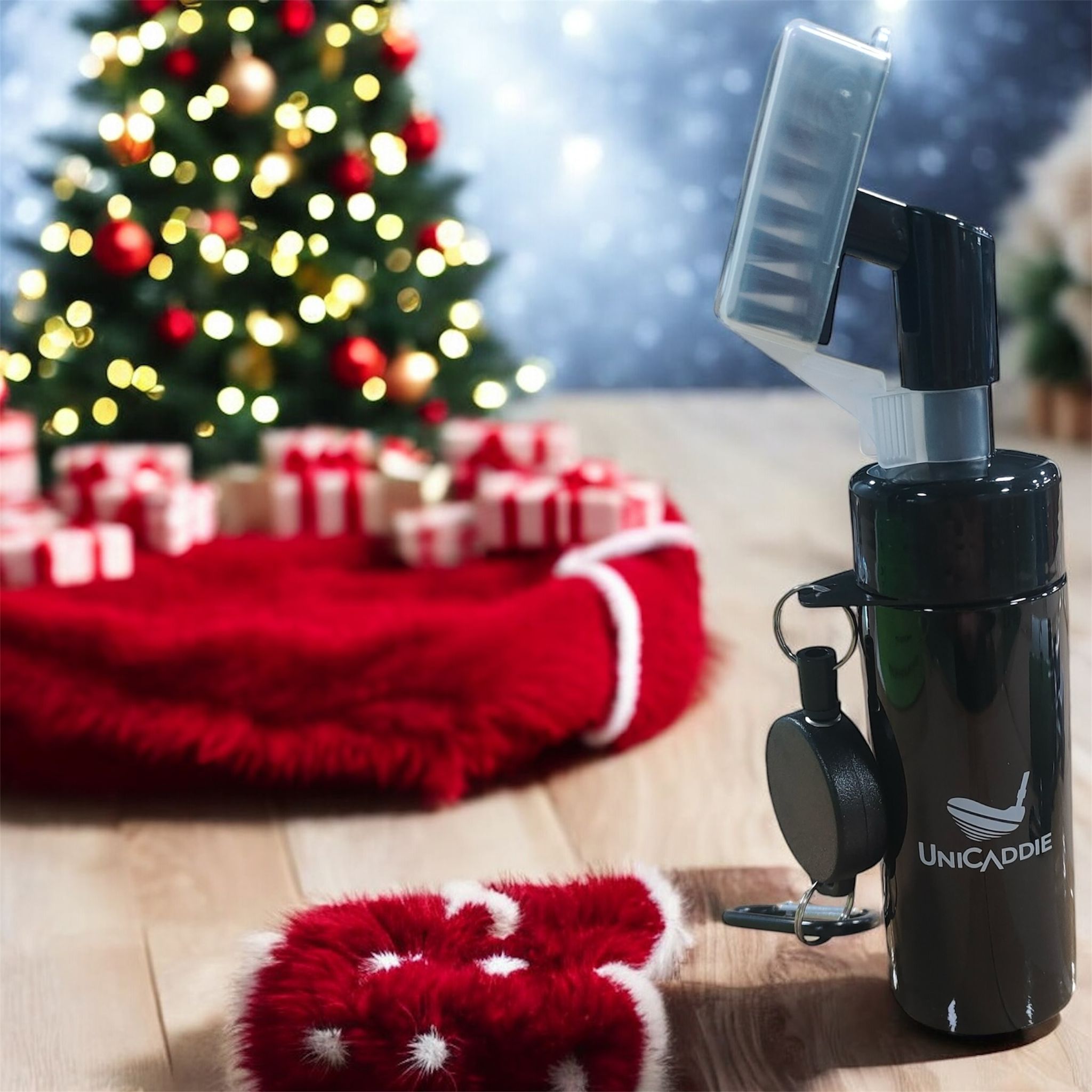 UniCaddie Press Type Golf Club Cleaning Brush – Leak-Proof 4oz Water Bottle & Clip for On-the-Go Clean! 🏌️‍♂️💧✨