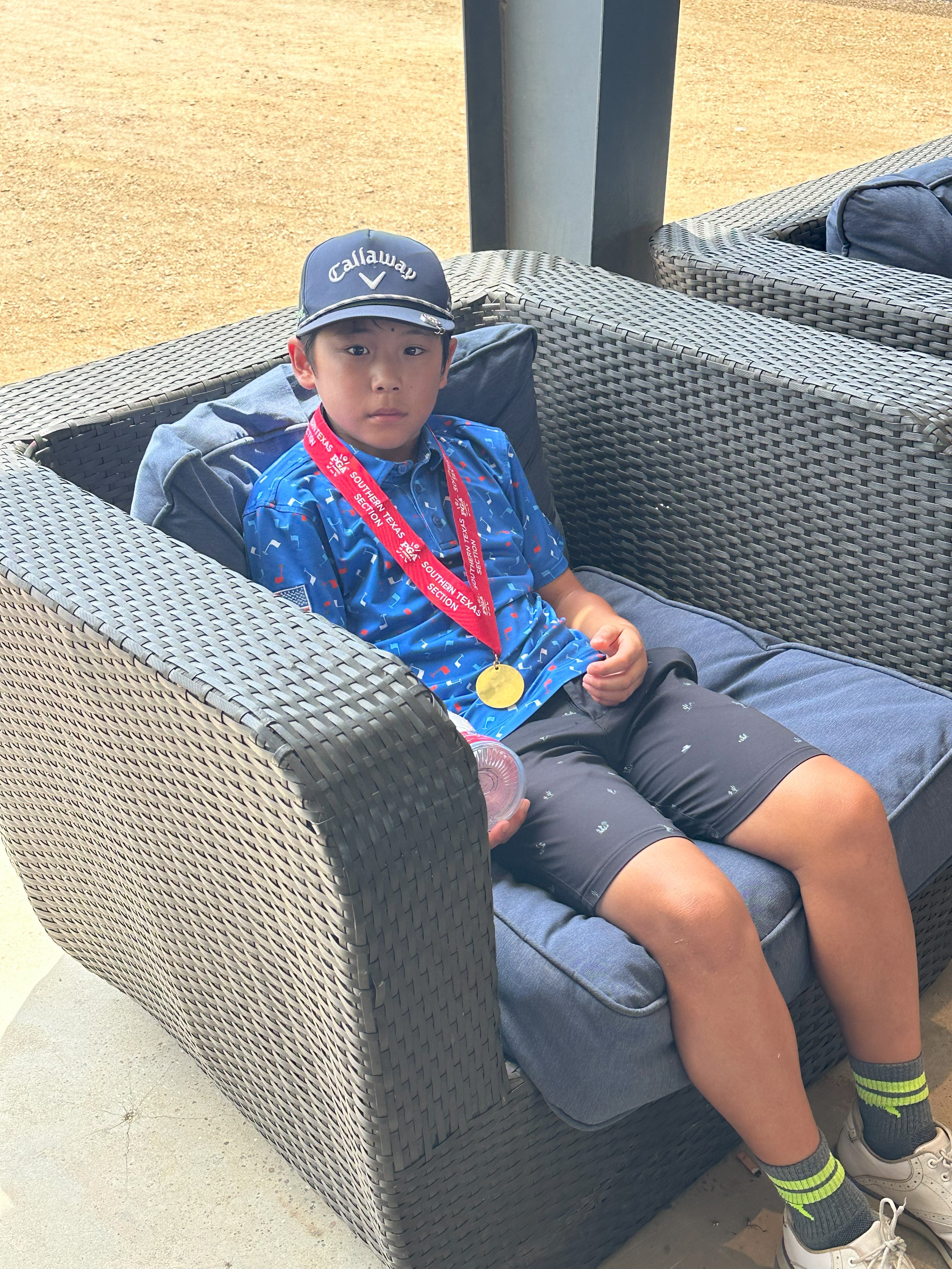 (Youth) Little Legends UniCaddie Golf Polo – Blue Blast Style!