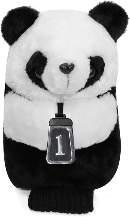 Golf Driver Head Cover (Panda) – Fits 460CC clubs. Perfect for Taylormade, Titleist, Callaway, Ping. Stylish, funny animal design. Durable and universal fit