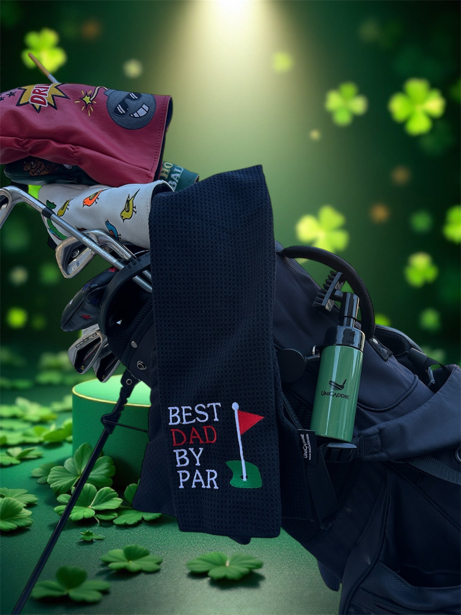 UniCaddie Press Type Golf Club Cleaning Brush – Leak-Proof 4oz Water Bottle & Clip for On-the-Go Clean! 🏌️‍♂️💧✨