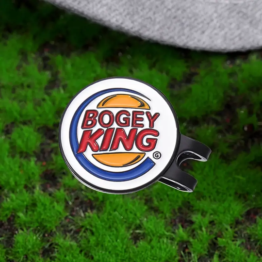 (Bogey King) Premium Golf Ball Marker with High-Quality Magnetic Hat Clip – Durable, Strong Hold, and Easy Access on the Course