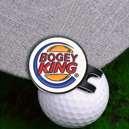 (Bogey King) Premium Golf Ball Marker with High-Quality Magnetic Hat Clip – Durable, Strong Hold, and Easy Access on the Course