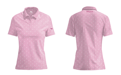 (Holiday 20%OFF) UniCaddie Premium Women‘s Golf Polo Shirts - Pink Golf Pin Flag