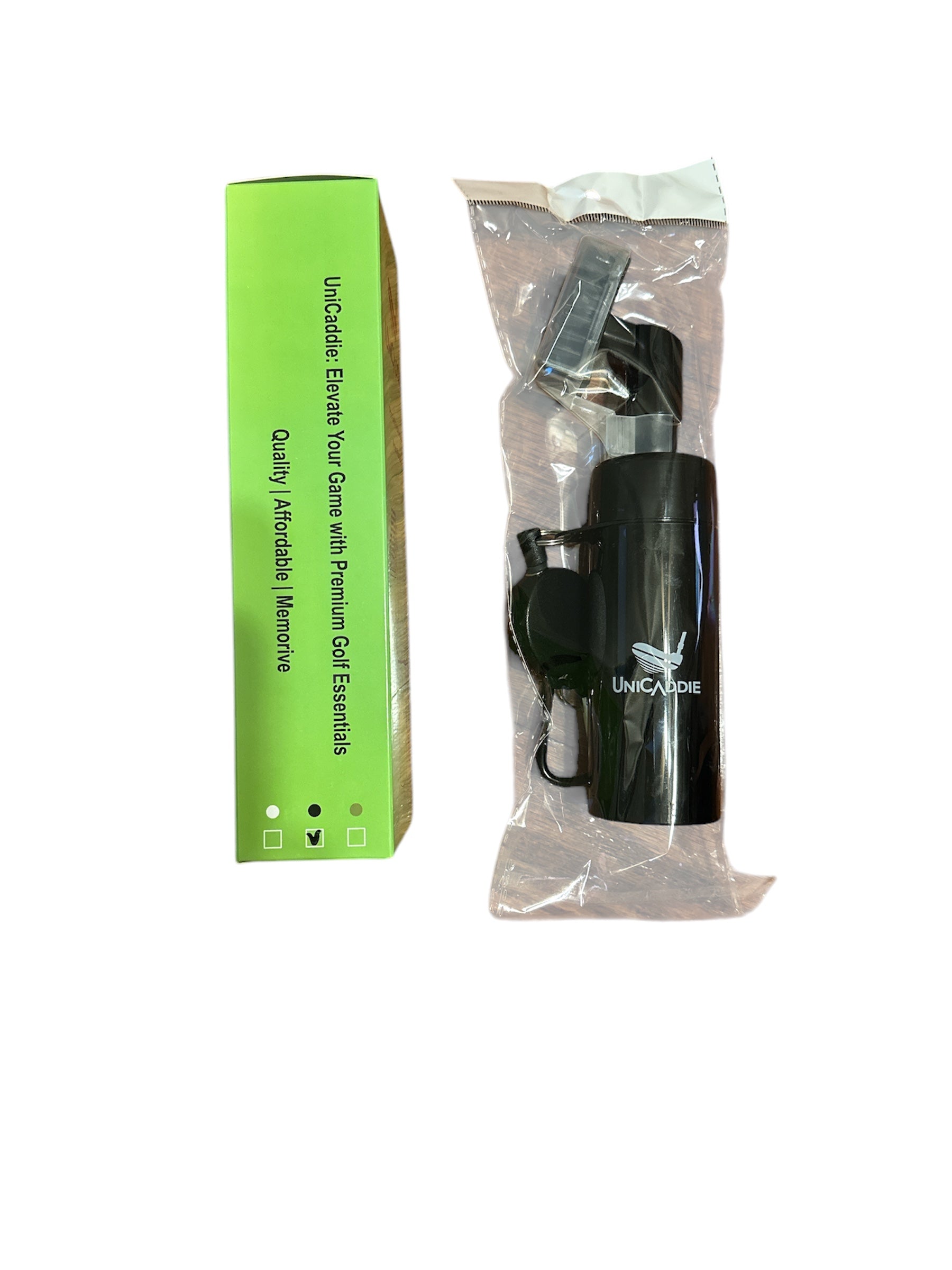 UniCaddie Press Type Golf Club Cleaning Brush – Leak-Proof 4oz Water Bottle & Clip for On-the-Go Clean! 🏌️‍♂️💧✨