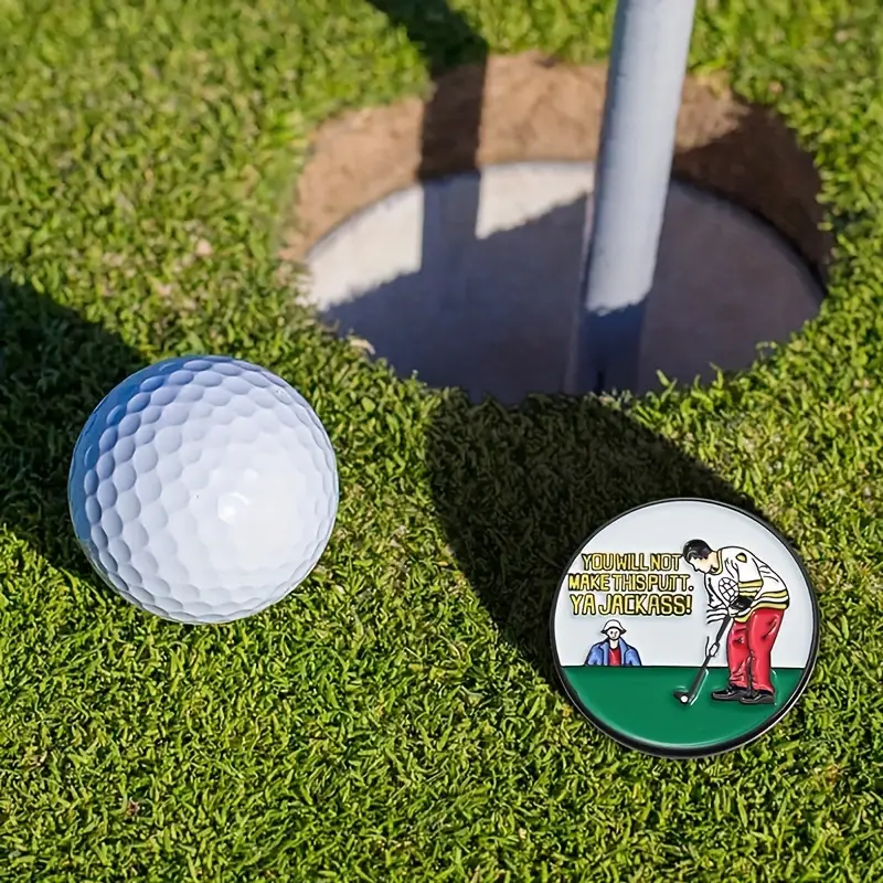 (You will not make this putt) Premium Golf Ball Marker with High-Quality Magnetic Hat Clip – Durable, Strong Hold, and Easy Access on the Course