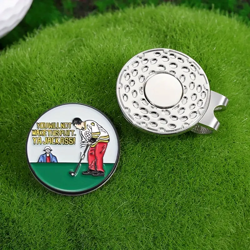 (You will not make this putt) Premium Golf Ball Marker with High-Quality Magnetic Hat Clip – Durable, Strong Hold, and Easy Access on the Course