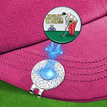 (You will not make this putt) Premium Golf Ball Marker with High-Quality Magnetic Hat Clip – Durable, Strong Hold, and Easy Access on the Course