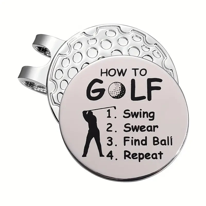 (How to Golf) Golf Ball Marker with High-Quality Magnetic Hat Clip – Durable, Strong Hold, and Easy Access on the Course