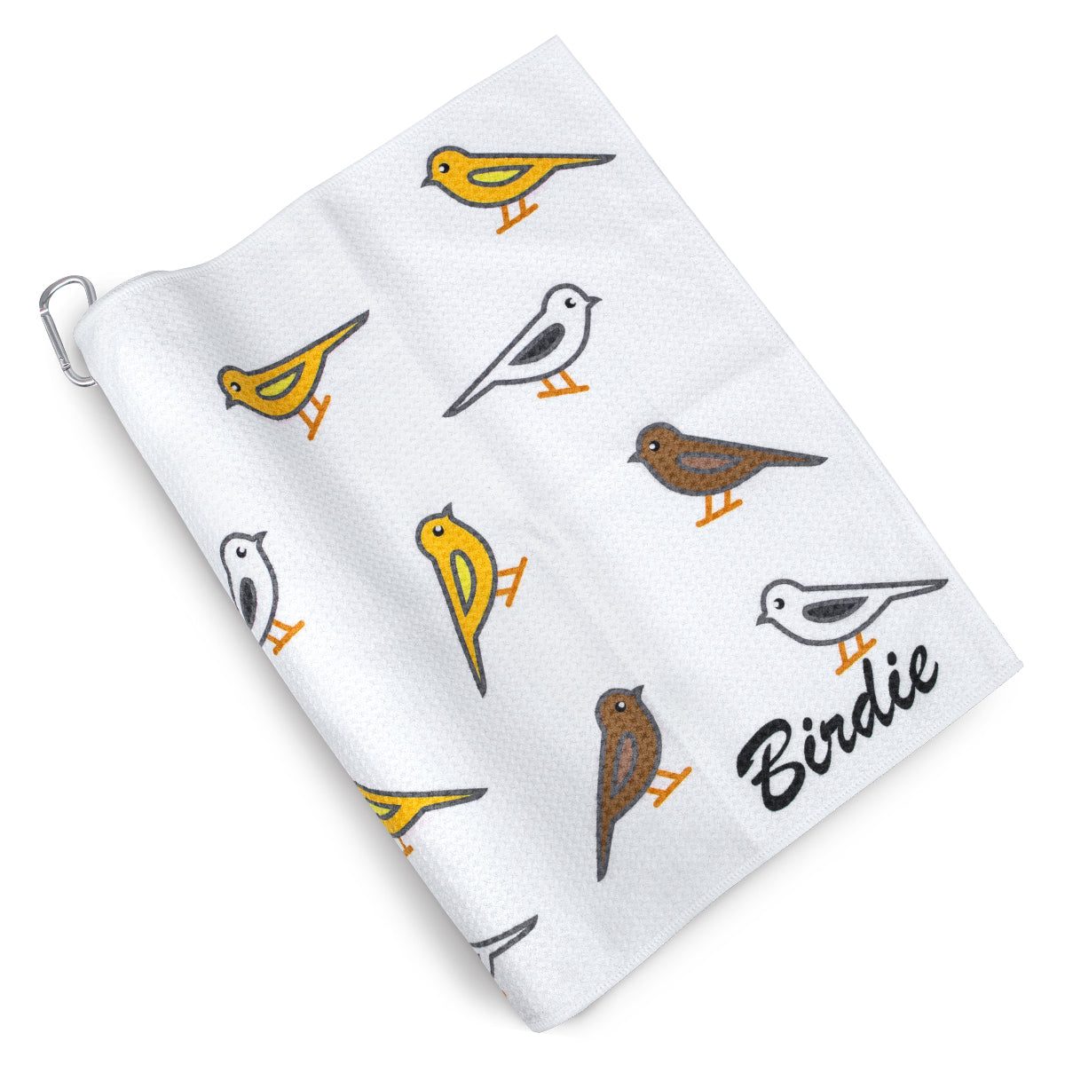 Microfiber Golf Towel (Birdie)with Quick-Dry Dual-Sided Design, Portable Carabiner, Gentle Cleaning, Durable & Easy-Care - Perfect for Golf- Premium Performance Towel