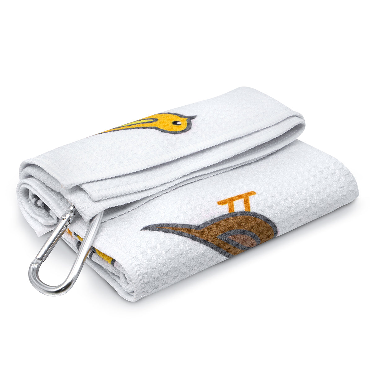 Microfiber Golf Towel (Birdie)with Quick-Dry Dual-Sided Design, Portable Carabiner, Gentle Cleaning, Durable & Easy-Care - Perfect for Golf- Premium Performance Towel